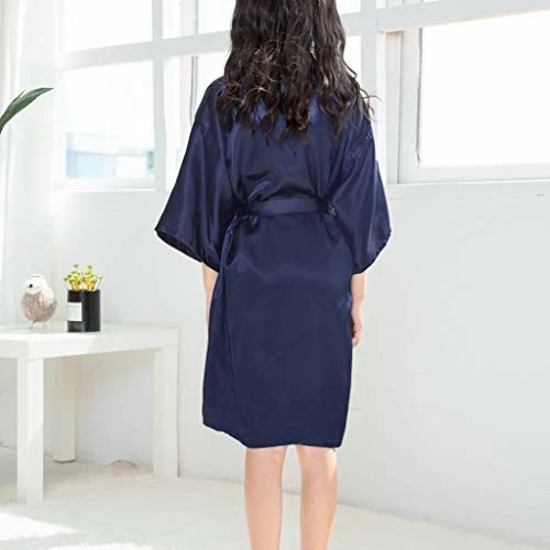 Best Sale ๐ Satin Sleepwear Silk Solid Toddler Baby Bathrobe Robes Clothes Kids Kimono ๐ง Girls ๐ง Girls Swallowtail Jacket Kids (Navy, 4) ๐ 3 Best Sale ๐ Satin Sleepwear Silk Solid Toddler Baby Bathrobe Robes Clothes Kids Kimono ๐ง Girls ๐ง Girls Swallowtail Jacket Kids (Navy, 4) ๐ - Image 3