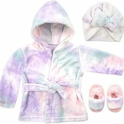 Wholesale 👏 Rising Star Baby Robe - Soft Bath Towel Robe Spa Set - Baby Bathrobe Towel & Slippers For Boys + Turban For 👧 Girls Robe Set Tie Dye ⭐ -Sleepwear & Robes Sales 41ATtibX4IL. AC