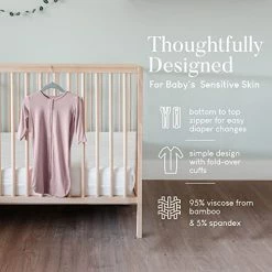 Deals 🥰 MK & CO. ORGANICS Gown - Unisex Baby Sleeper Gown Made Of Soft Bamboo Rayon… Linen ⌛ -Sleepwear & Robes Sales 41BaRu5kWwL