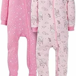 Cheap 🎁 Gerber Baby 👧 Girls' 2-Pack Footed Pajamas Rose Garden Yellow 👍 -Sleepwear & Robes Sales 41BkRtVwQJL. AC