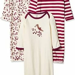 Budget 🥰 Touched By Nature Unisex Baby Organic Cotton Gowns Pink Gray Scribble 🧨 -Sleepwear & Robes Sales 41C5pKLcPAL. AC