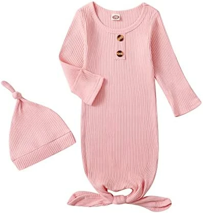 New ❤️ Baby Gown Newborn Cotton Nightgown Long Sleeve Stripe Baby Sleeping Bags Baby Boy Girl Coming Home Outfits Set Hollow Grey ❤️ 14 New ❤️ Baby Gown Newborn Cotton Nightgown Long Sleeve Stripe Baby Sleeping Bags Baby Boy Girl Coming Home Outfits Set Hollow Grey ❤️ - Image 14