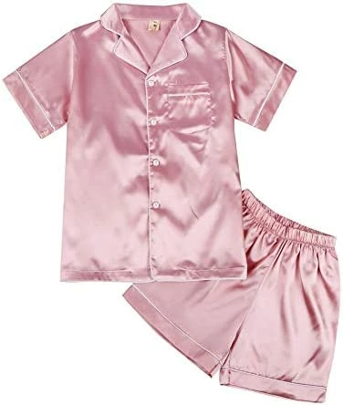 Deals ๐ Weixinbuy Pajama Set For Kid Baby Boy Girl Button-up Silk Pajama Sleepwear Nightwear Loungewear Clothes Set Gifts For Kids Red (short Sleeve) ๐ 8 Deals ๐ Weixinbuy Pajama Set For Kid Baby Boy Girl Button-up Silk Pajama Sleepwear Nightwear Loungewear Clothes Set Gifts For Kids Red (short Sleeve) ๐ - Image 8