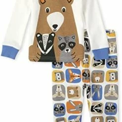 Promo 👏 The Children's Place Baby Single And Toddler Long Sleeve Top And Pants Snug Fit 100% Cotton 2 Piece Pajama Sets Camping Buddy ✨ -Sleepwear & Robes Sales 41GoEnopyXL. AC