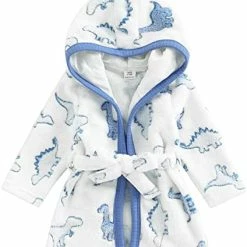 Cheapest 👍 Mubineo Newborn Infant Baby Boy Girl Cute Animal Plush Robe Dinosaur Unisex Bathrobe White Leopard Print 🛒 -Sleepwear & Robes Sales 41HK8cWhr8L. AC