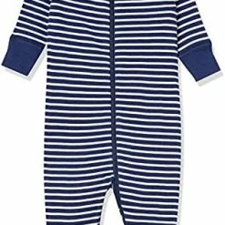 Budget 🎁 Moon And Back By Hanna Andersson Unisex Babies' One-Piece Organic Cotton Footless Pajamas Yellow, Stripe 🔔 -Sleepwear & Robes Sales 41HrOAjd04S. AC