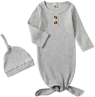 New ❤️ Baby Gown Newborn Cotton Nightgown Long Sleeve Stripe Baby Sleeping Bags Baby Boy Girl Coming Home Outfits Set Hollow Grey ❤️ 10 New ❤️ Baby Gown Newborn Cotton Nightgown Long Sleeve Stripe Baby Sleeping Bags Baby Boy Girl Coming Home Outfits Set Hollow Grey ❤️ - Image 10