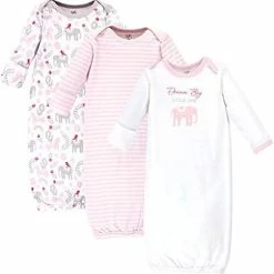 Budget 🥰 Touched By Nature Unisex Baby Organic Cotton Gowns Pink Gray Scribble 🧨 -Sleepwear & Robes Sales 41IpDamGUL. AC