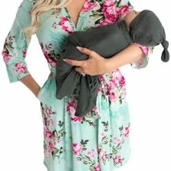 Best deal 🛒 DOUBLE THE SPRINKLES Maternity Robe And Matching Baby Set Hospital Labor Delivery Robe And Swaddle Set Maddison + Green Swaddle Set 🎉 26 Best deal 🛒 DOUBLE THE SPRINKLES Maternity Robe And Matching Baby Set Hospital Labor Delivery Robe And Swaddle Set Maddison + Green Swaddle Set 🎉 -Sleepwear & Robes Sales 41JnORvtKlS. AC