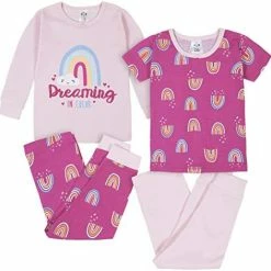 Discount 🔥 Gerber Baby 👧 Girls Toddler Snug Fit 4-Piece Pajama Set Unicorn 👏 -Sleepwear & Robes Sales 41JvWEbMfcL. AC
