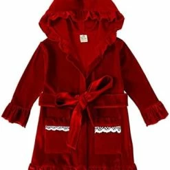 New ✨ Toddler 👧 Girls Long Sleeve New 🎁 Christmas Bathrobe Velvet Sleepdress Leisure Wear For Baby Girl Animal (D, 9-12 Months) ⌛ -Sleepwear & Robes Sales 41Kladqu1IL. AC 2