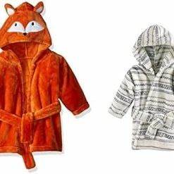 Promo 😉 Hudson Baby Boy Plush Animal Face Bathrobe 2-Pack, Alligator Cow ❤️ -Sleepwear & Robes Sales 41KuhDdUuyL. AC