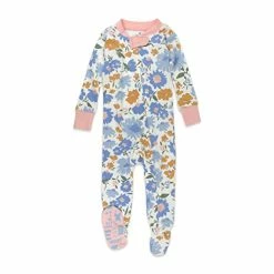 Cheapest ๐ฅ HonestBaby Baby Organic Cotton Snug-fit Footed Pajamas Flower Power โ๏ธ