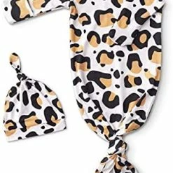 Budget 👏 Newborn Baby Knotted Gown, Super Soft Silky Infant Long Sleeve Sleeper With Tie Bottom Purple Flower 🧨 -Sleepwear & Robes Sales 41MDSH9lqEL. AC