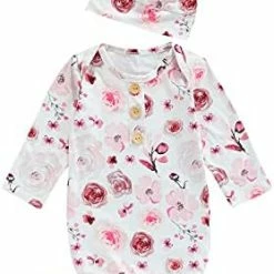 Best reviews of ✨ Infant Newborn Baby 👧 Girls Floral Sleep Gown Headband Sleepwear Romper Sleeping Bags Outfits Mini Floral 🔥 -Sleepwear & Robes Sales 41N2wpvoGBS. AC