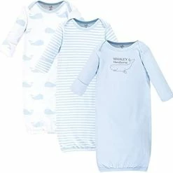 Budget 🥰 Touched By Nature Unisex Baby Organic Cotton Gowns Pink Gray Scribble 🧨 -Sleepwear & Robes Sales 41N8Hjf9CL. AC