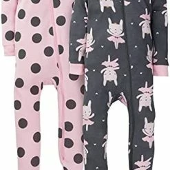 Cheap 🎁 Gerber Baby 👧 Girls' 2-Pack Footed Pajamas Rose Garden Yellow 👍 -Sleepwear & Robes Sales 41NU0ekT69L. AC