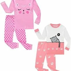 Best deal 🥰 KikizYe Little Big 👧 Girls Pajamas Set Long Sleeve PJs 100% Cotton Pyjamas 👧 Girls/895 😀