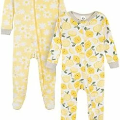 Cheap 🎁 Gerber Baby 👧 Girls' 2-Pack Footed Pajamas Rose Garden Yellow 👍 -Sleepwear & Robes Sales 41PzEf4z45L. AC