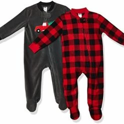 Hot Sale 🤩 Hudson Baby Unisex Baby Fleece Sleep And Play Santa Snowman 🔔 -Sleepwear & Robes Sales 41QihTmr3qL. AC