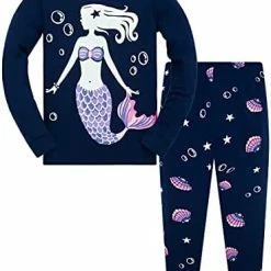 Brand new 😍 Girls Unicorn Pajamas Toddler 🔔 Christmas Pajamas Long Sleeve 100% Cotton PJs 2pcs Kids Sleepwear Unicorn(glow In Dark) 😍 -Sleepwear & Robes Sales 41RGqoln8dL. AC