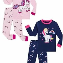 Best deal 🥰 KikizYe Little Big 👧 Girls Pajamas Set Long Sleeve PJs 100% Cotton Pyjamas 👧 Girls/895 😀 -Sleepwear & Robes Sales 41RYXxQDCIL. AC