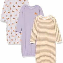 Outlet 🔥 Amazon Essentials Baby 👧 Girls' Cotton Sleeper Gowns, Pack Of 3 Pink, Berry 😉 -Sleepwear & Robes Sales 41T2CWj5XL. AC