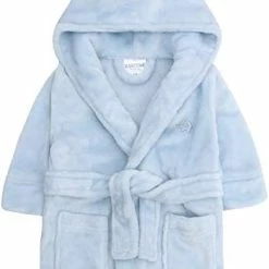 Cheap ๐ Baby ๐ง Girls Boys Hooded Plain Fleece ๐ Dressing Gown / Snuggle Robe - Newborn Baby Gift Blue ๐คฉ