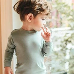 Cheap ❤️ VAENAIT BABY 6M-12Y Toddler Kids 👧 Girls Boys Soft Comfy Modal Tencel Solid Raglan Sleepwear Pajamas Pjs 2pcs Set B05-lavender ✨ -Sleepwear & Robes Sales 41V2WSexazL