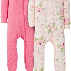 Cheap 🎁 Gerber Baby 👧 Girls' 2-Pack Footed Pajamas Rose Garden Yellow 👍 -Sleepwear & Robes Sales 41VeKhPbN2L. AC