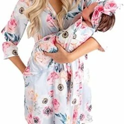 Best deal 🛒 DOUBLE THE SPRINKLES Maternity Robe And Matching Baby Set Hospital Labor Delivery Robe And Swaddle Set Maddison + Green Swaddle Set 🎉 21 Best deal 🛒 DOUBLE THE SPRINKLES Maternity Robe And Matching Baby Set Hospital Labor Delivery Robe And Swaddle Set Maddison + Green Swaddle Set 🎉 -Sleepwear & Robes Sales 41W PBF68qL. AC
