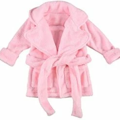 Discount 🎉 Unisex Baby Plush Bathrobe Plain Kimono Gown Newborn Toddler 👧 Girls Boys Towel Robe Nightwear Clothes X Snow Dot 🌟