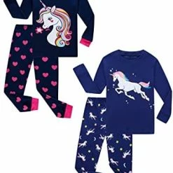 Best deal 🥰 KikizYe Little Big 👧 Girls Pajamas Set Long Sleeve PJs 100% Cotton Pyjamas 👧 Girls/895 😀 -Sleepwear & Robes Sales 41XddZ5oiUL. AC