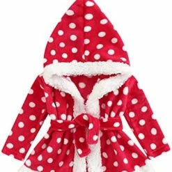 Coupon 🤩 Toddler Girl Boy ❄ Christmas Hooded Fleece Robe Long Sleeve Elk Fox Pattern Plush Bathrobe Kids Cute Clothing 😉 -Sleepwear & Robes Sales 41YKVgxbfSL. AC 1