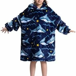 Promo ❤️ Oversized Hoodie Blanket For Kids Super Soft Fluffy Wearable Blanket Sweatshirt W/Pocket Warm Hoodies Blanket For Boys 👧 Girls Animals Head ⌛ -Sleepwear & Robes Sales 41YN9RK3wL. AC