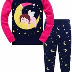 Brand new 😍 Girls Unicorn Pajamas Toddler 🔔 Christmas Pajamas Long Sleeve 100% Cotton PJs 2pcs Kids Sleepwear Unicorn(glow In Dark) 😍 -Sleepwear & Robes Sales 41YWMHBRxkL. AC
