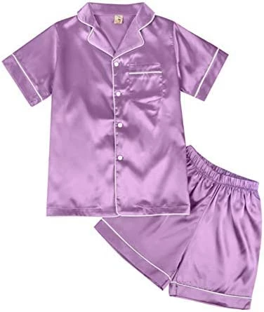Deals ๐ Weixinbuy Pajama Set For Kid Baby Boy Girl Button-up Silk Pajama Sleepwear Nightwear Loungewear Clothes Set Gifts For Kids Red (short Sleeve) ๐ 10 Deals ๐ Weixinbuy Pajama Set For Kid Baby Boy Girl Button-up Silk Pajama Sleepwear Nightwear Loungewear Clothes Set Gifts For Kids Red (short Sleeve) ๐ - Image 10