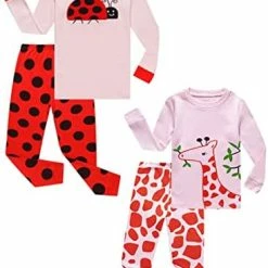 Best deal 🥰 KikizYe Little Big 👧 Girls Pajamas Set Long Sleeve PJs 100% Cotton Pyjamas 👧 Girls/895 😀 -Sleepwear & Robes Sales 41a33dIlcfL. AC