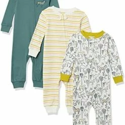 Outlet 😉 Amazon Essentials Unisex Toddlers And Babies' Snug-Fit Cotton Footless Sleeper Pajamas, Multipacks 🎉