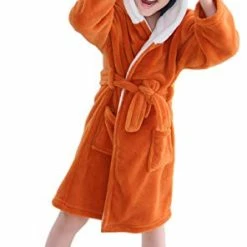 Flash Sale โญ Baby Unisex Plush Animal Hooded Robe For Toddler Multicolored Sleepwear Fox โ๏ธ
