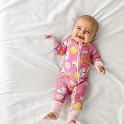 Top 10 👍 Little Sleepies Baby 👧 Girls Pajama, Bamboo Viscose Zippy PJs, Pink Cookies & Milk, 6-12M 🤩 -Sleepwear & Robes Sales 41bOvzdiVKL