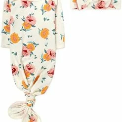 Top 10 ⭐ Baby Girl, Boy Knotted Infant Sleeper Gown With Headband Or Hat, Baby Coming Home Outfit For Boy Girl Fall Winter 0-6 Months Buffalo Plaid 👍 -Sleepwear & Robes Sales 41chVGyZSML. AC