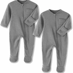 Brand new 💯 Eleven's Kingdom Baby Kids Sleep And Play Baby Cotton Pajamas Zip Front Footed Sleeper 0-12 Month Solid Black ⌛ -Sleepwear & Robes Sales 41ckKWBanVL. AC