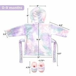 Wholesale 👏 Rising Star Baby Robe - Soft Bath Towel Robe Spa Set - Baby Bathrobe Towel & Slippers For Boys + Turban For 👧 Girls Robe Set Tie Dye ⭐ -Sleepwear & Robes Sales 41czRexz4PL