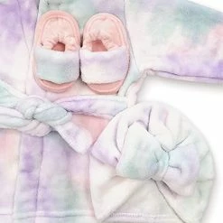 Wholesale 👏 Rising Star Baby Robe - Soft Bath Towel Robe Spa Set - Baby Bathrobe Towel & Slippers For Boys + Turban For 👧 Girls Robe Set Tie Dye ⭐ -Sleepwear & Robes Sales 41dcO4nSLSL
