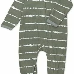 Brand new ⌛ HonestBaby Baby Organic Cotton Footed Sleep & Play Pajamas Hand Drawn Plaid Snow White/gray 🛒 -Sleepwear & Robes Sales 41do0S4dAQL. AC