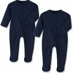Brand new 💯 Eleven's Kingdom Baby Kids Sleep And Play Baby Cotton Pajamas Zip Front Footed Sleeper 0-12 Month Solid Black ⌛ -Sleepwear & Robes Sales 41e5yr1SkL. AC