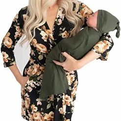 Best deal 🛒 DOUBLE THE SPRINKLES Maternity Robe And Matching Baby Set Hospital Labor Delivery Robe And Swaddle Set Maddison + Green Swaddle Set 🎉 27 Best deal 🛒 DOUBLE THE SPRINKLES Maternity Robe And Matching Baby Set Hospital Labor Delivery Robe And Swaddle Set Maddison + Green Swaddle Set 🎉 -Sleepwear & Robes Sales 41eCqK5NkS. AC
