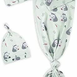 Budget 👏 Newborn Baby Knotted Gown, Super Soft Silky Infant Long Sleeve Sleeper With Tie Bottom Purple Flower 🧨 -Sleepwear & Robes Sales 41gO6dh3e8S. AC