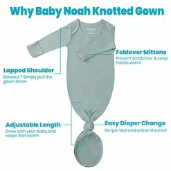 Top 10 ⌛ Knotted Gown With Hat And Headband &Clip Dark Grey Green+green Clip 🎁 -Sleepwear & Robes Sales 41gYBGEdRPL